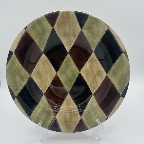 Tabletops Unlimited Harlequin Black 10" Salad Plate - Picture 1 of 4